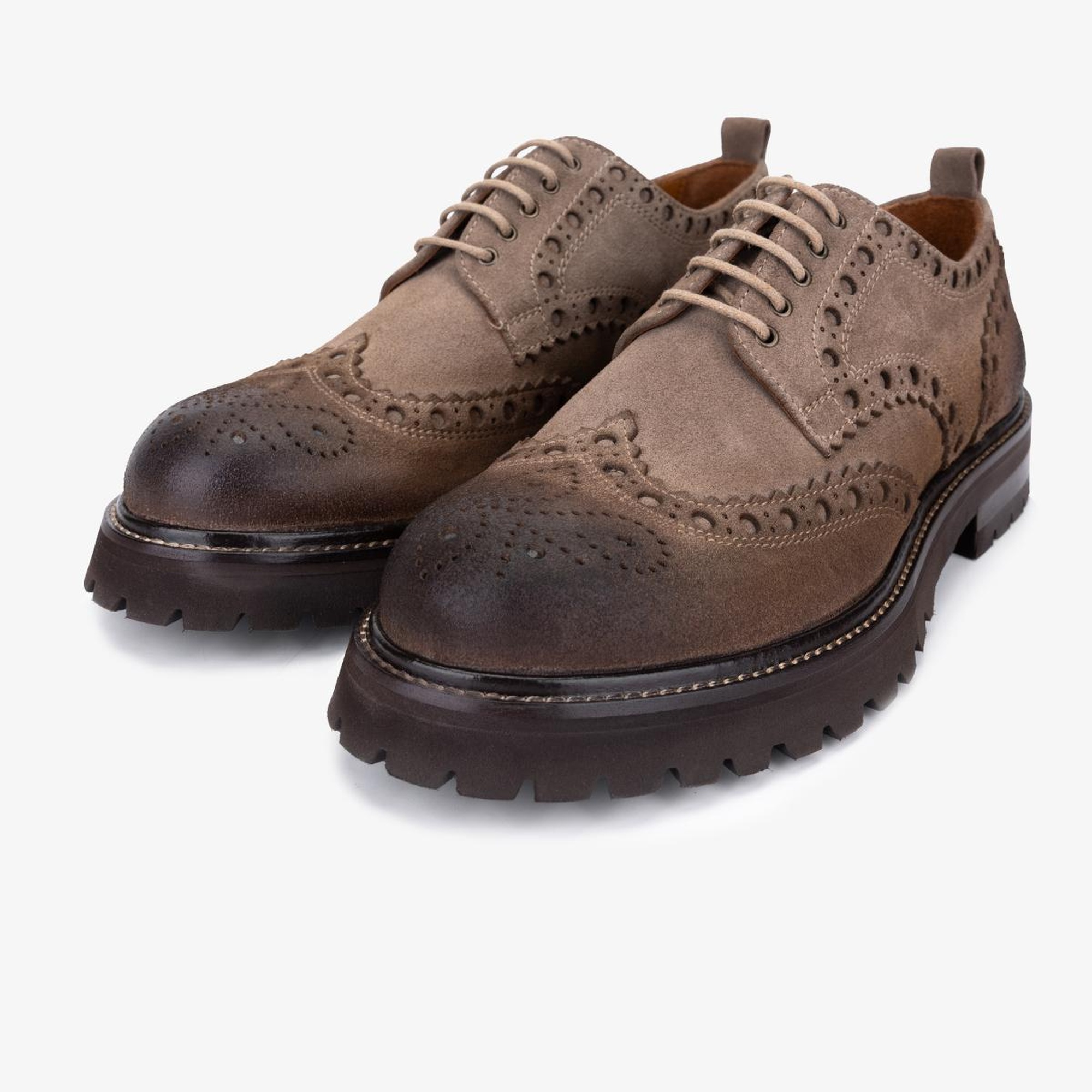 Valmenti Erkek Hakiki Deri Bej Süet Casual Ayakkabı