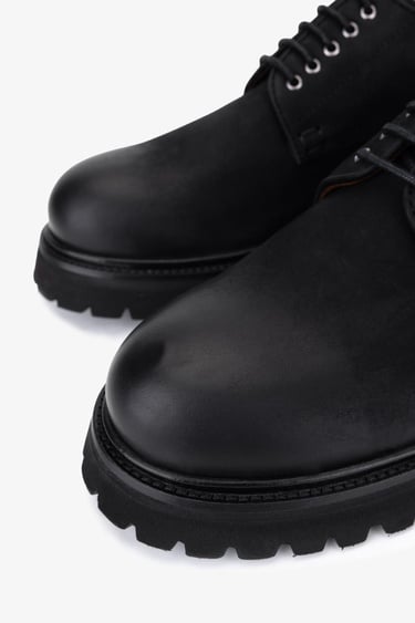  Valmenti Erkek Hakiki Deri Siyah Casual Ayakkabı