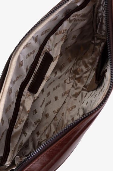  Valmenti Erkek Hakiki Deri Kahverengi El Çantası