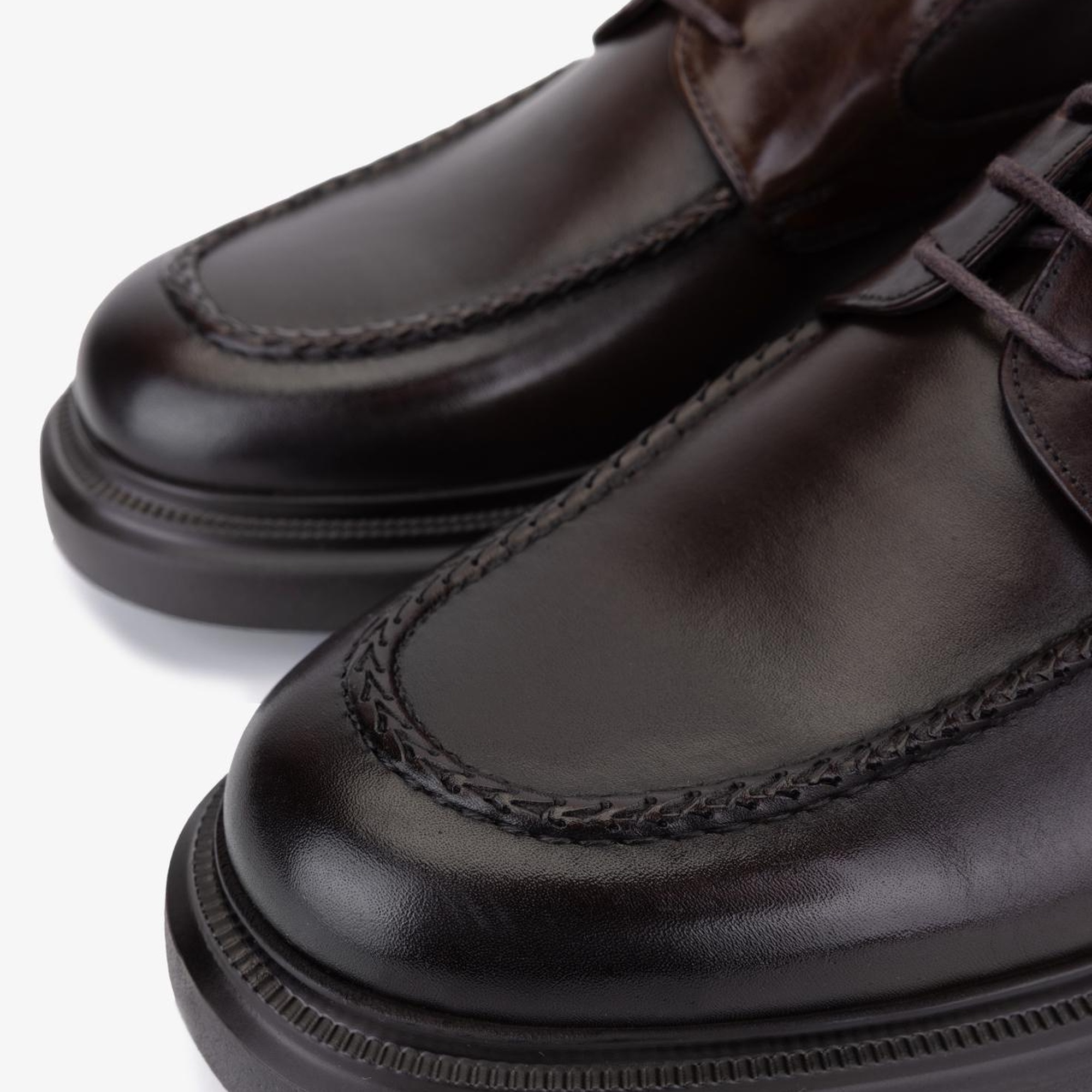 Valmenti Erkek Hakiki Deri Kahverengi Casual Ayakkabı