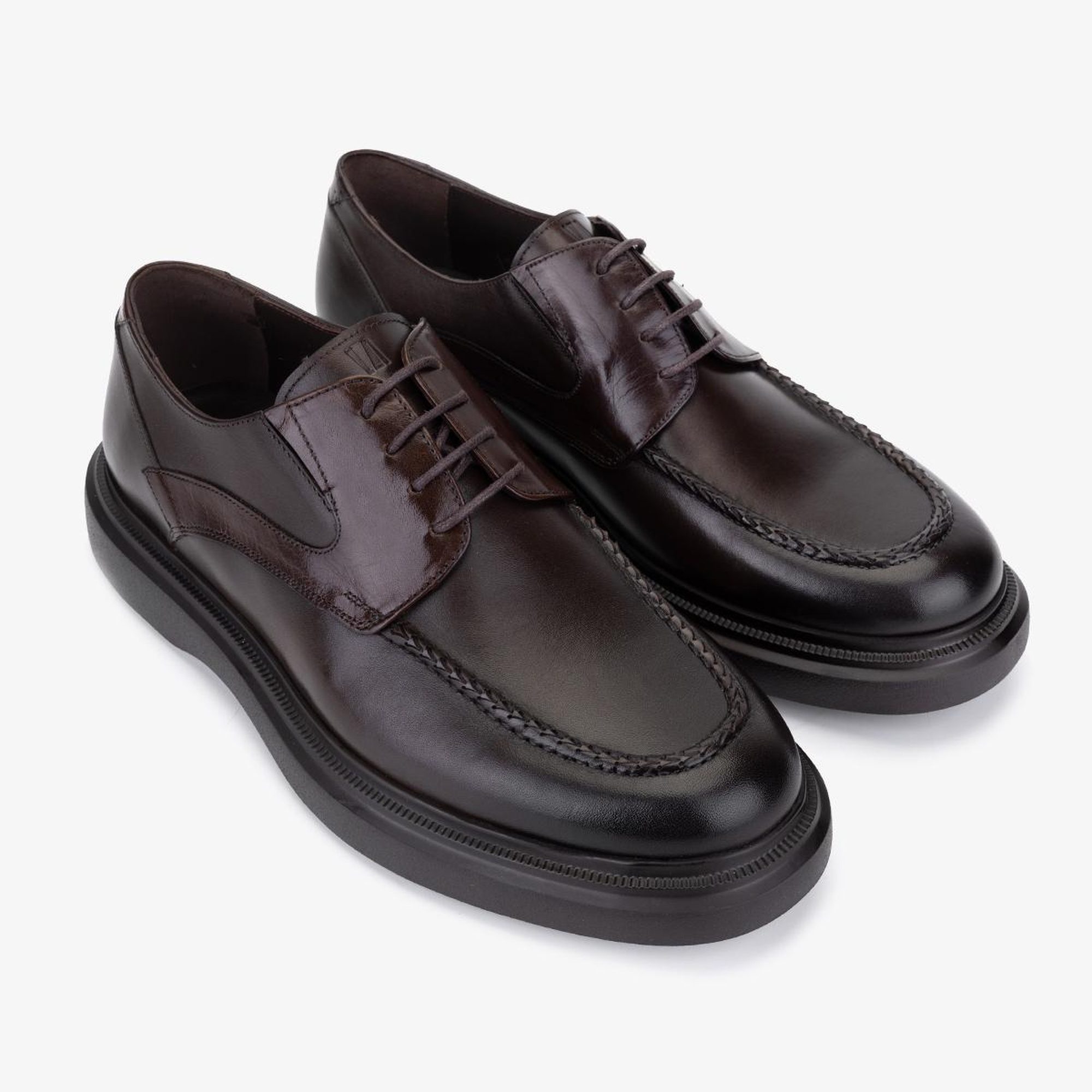 Valmenti Erkek Hakiki Deri Kahverengi Casual Ayakkabı