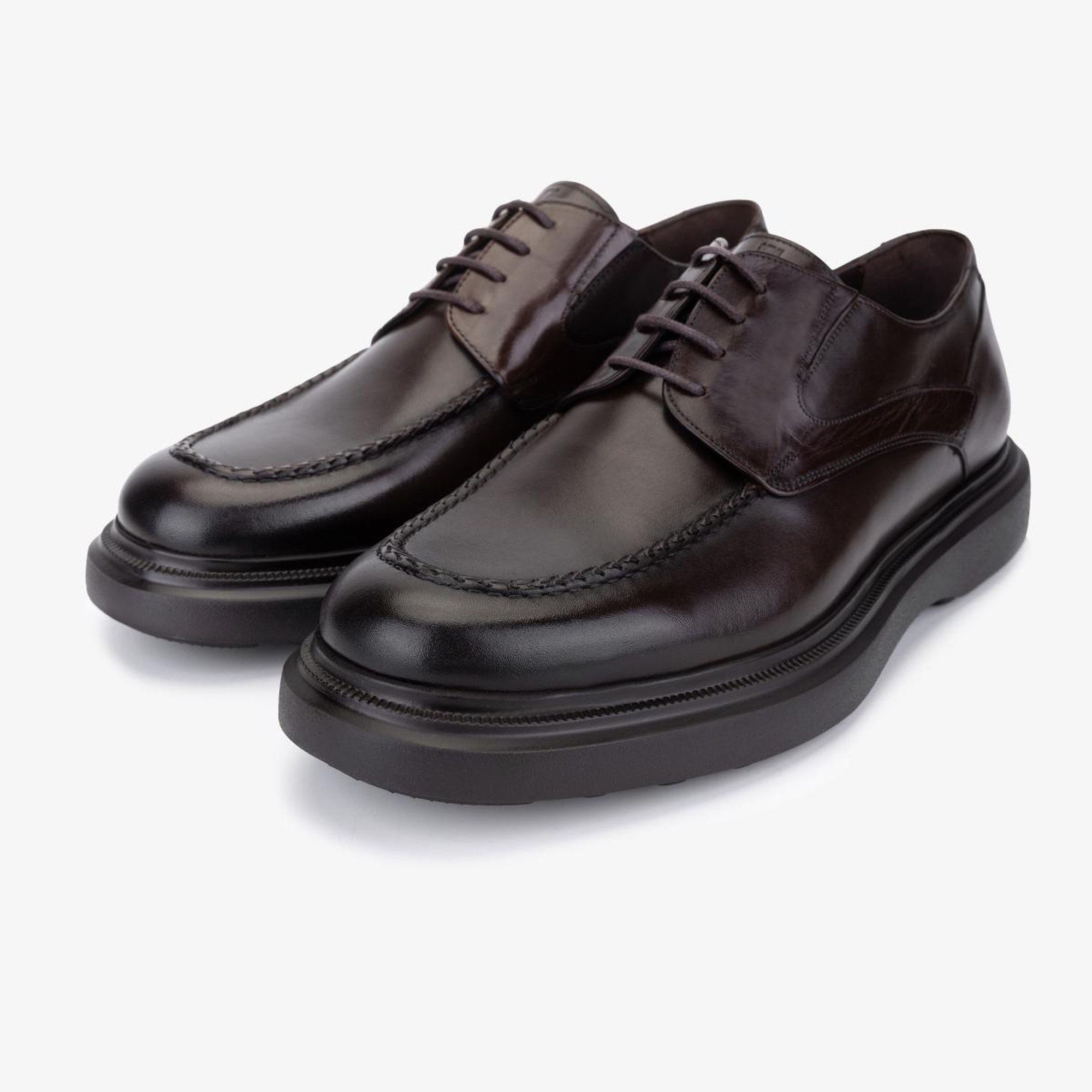 Valmenti Erkek Hakiki Deri Kahverengi Casual Ayakkabı