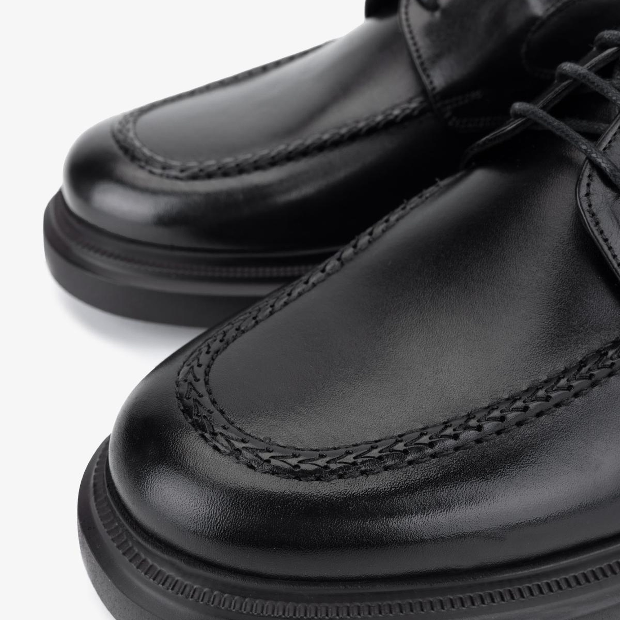 Valmenti Erkek Hakiki Deri Siyah Casual Ayakkabı