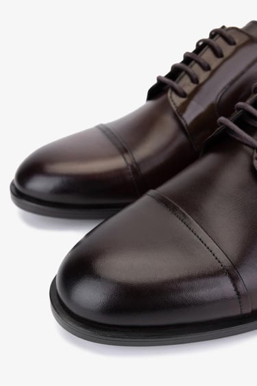  Valmenti Erkek Hakiki Deri Kahverengi Klasik Ayakkabı