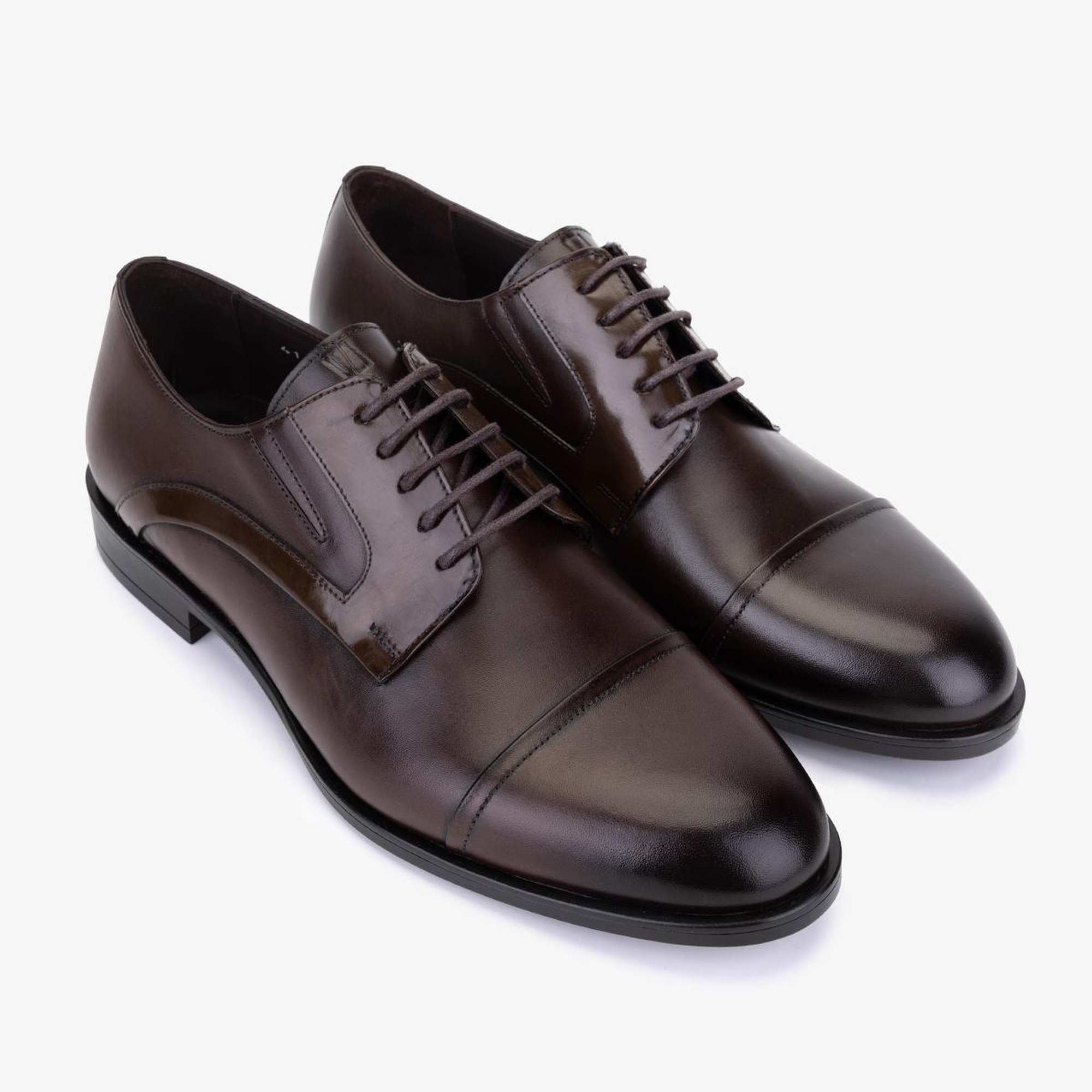 Valmenti Erkek Hakiki Deri Kahverengi Klasik Ayakkabı