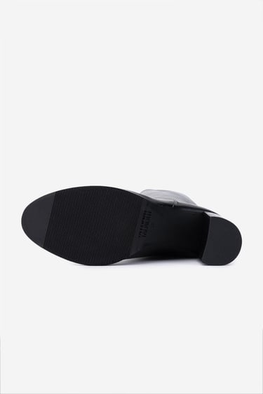  Valmenti Kadın Hakiki Deri Siyah Topuklu Çizme