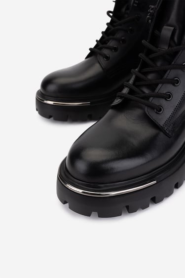  Valmenti Erkek Hakiki Deri Siyah Casual Bot