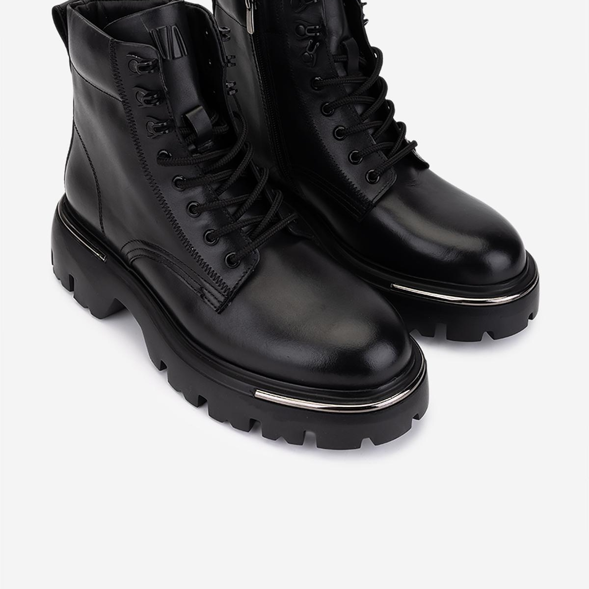 Valmenti Erkek Hakiki Deri Siyah Casual Bot