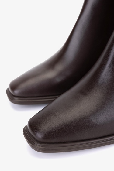  Valmenti Kadın Hakiki Deri Kahverengi Topuklu Bot