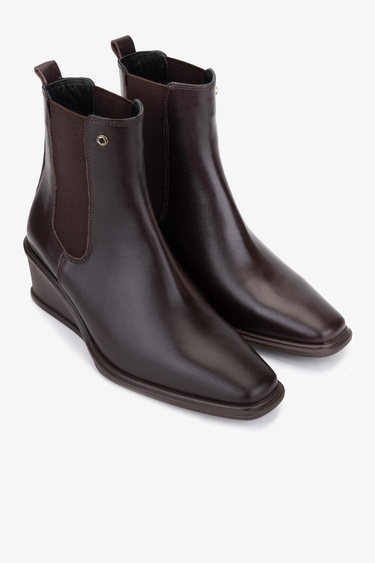  Valmenti Kadın Hakiki Deri Kahverengi Topuklu Bot