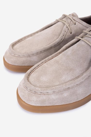  Valmenti Kadın Hakiki Deri Bej Süet Casual Ayakkabı