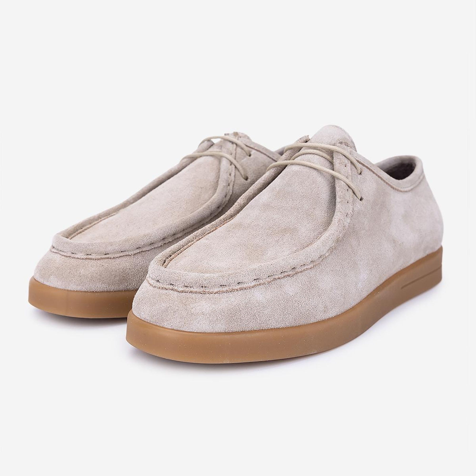 Valmenti Kadın Hakiki Deri Bej Süet Casual Ayakkabı