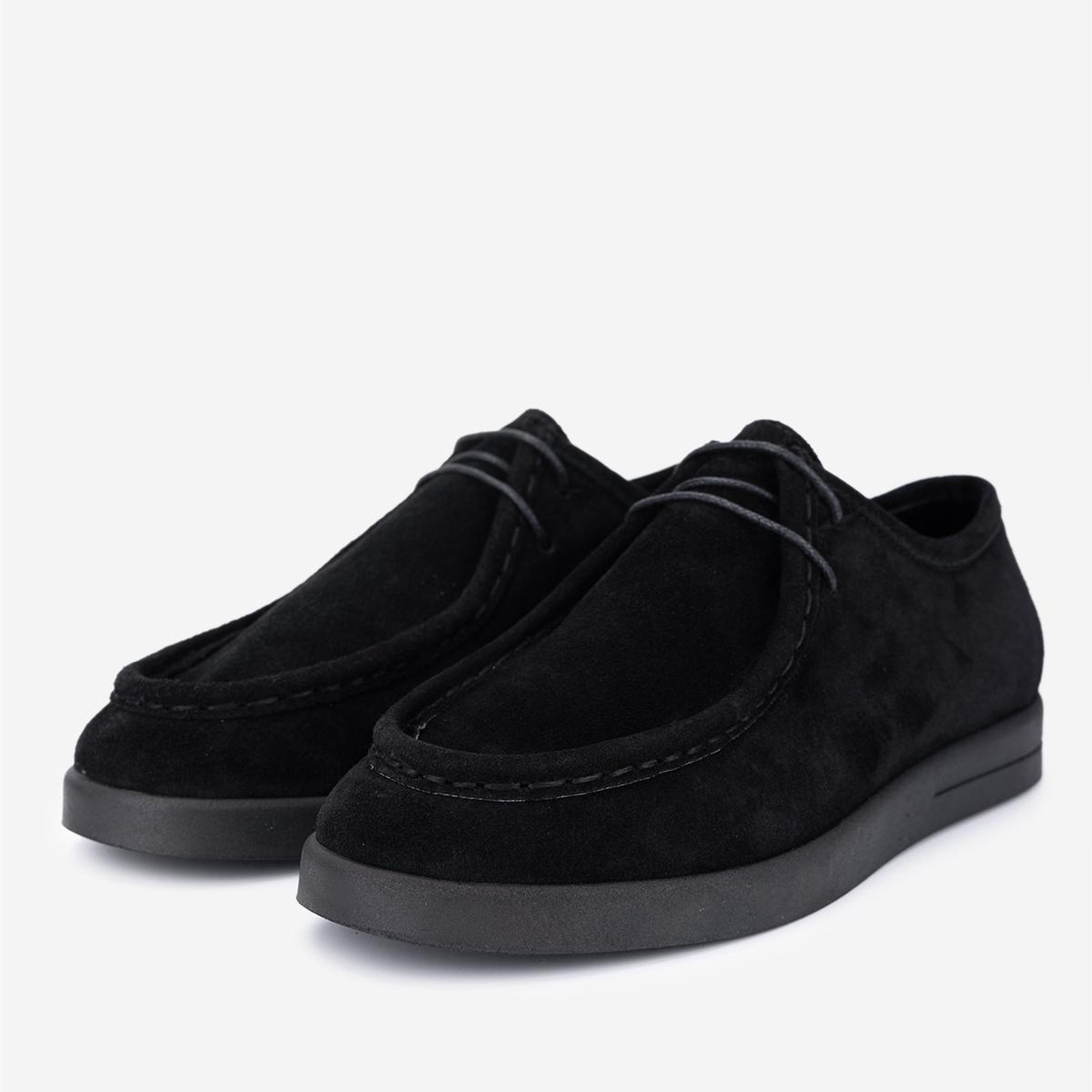 Valmenti Kadın Hakiki Deri Siyah Süet Casual Ayakkabı