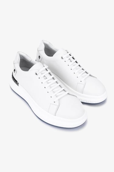  Valmenti Erkek Hakiki Deri Beyaz Sneakers & Spor Ayakkabı