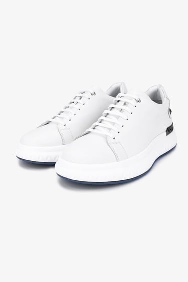  Valmenti Erkek Hakiki Deri Beyaz Sneakers & Spor Ayakkabı