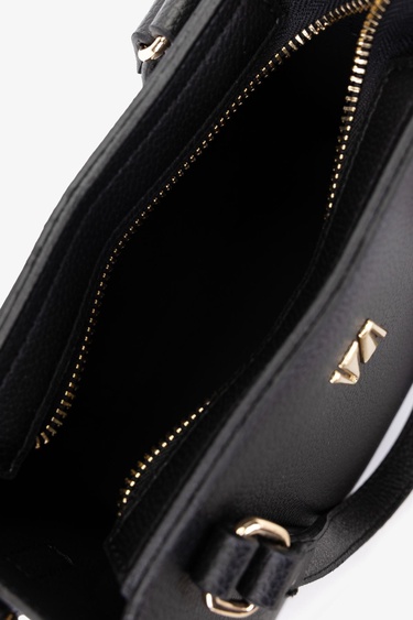  Valmenti Kadın Suni Deri Siyah Floter Postacı Çanta