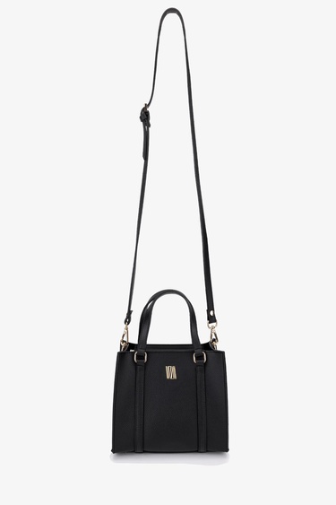  Valmenti Kadın Suni Deri Siyah Floter Postacı Çanta