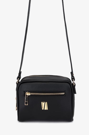  Valmenti Kadın Suni Deri Siyah Floter Postacı Çanta