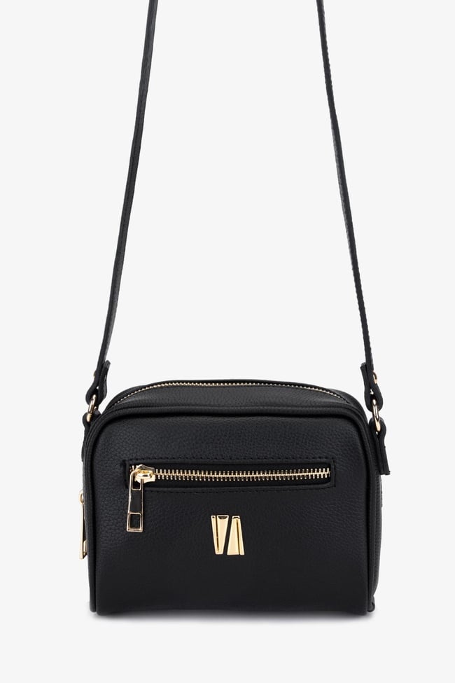  Valmenti Kadın Suni Deri Siyah Floter Postacı Çanta