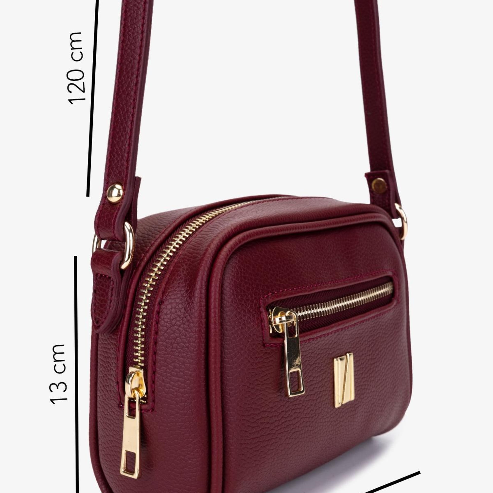 Valmenti Kadın Suni Deri Bordo Postacı Çanta