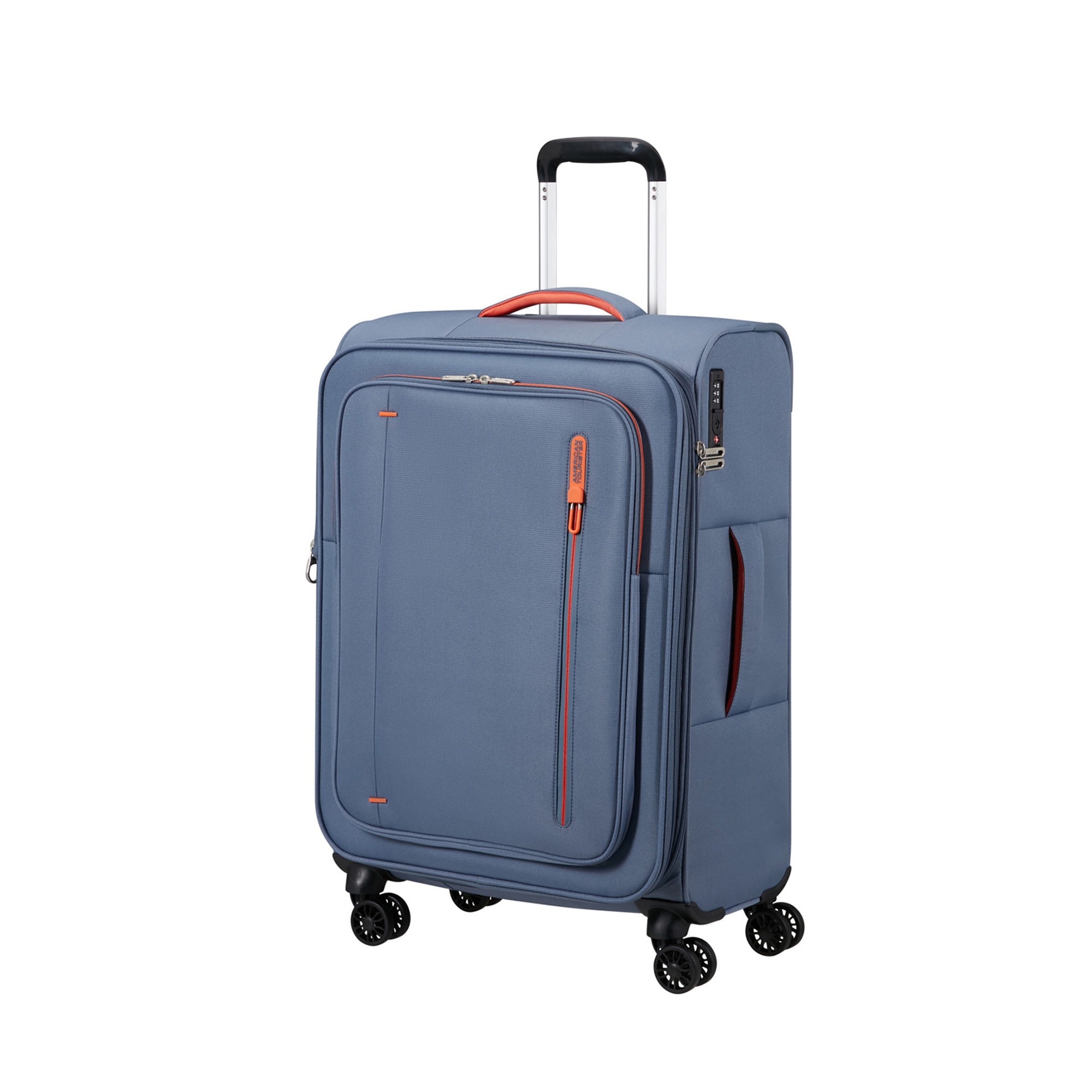 American Tourister Mavi Cloudrider 4 Tekerlekli Orta Boy Valiz 67 cm