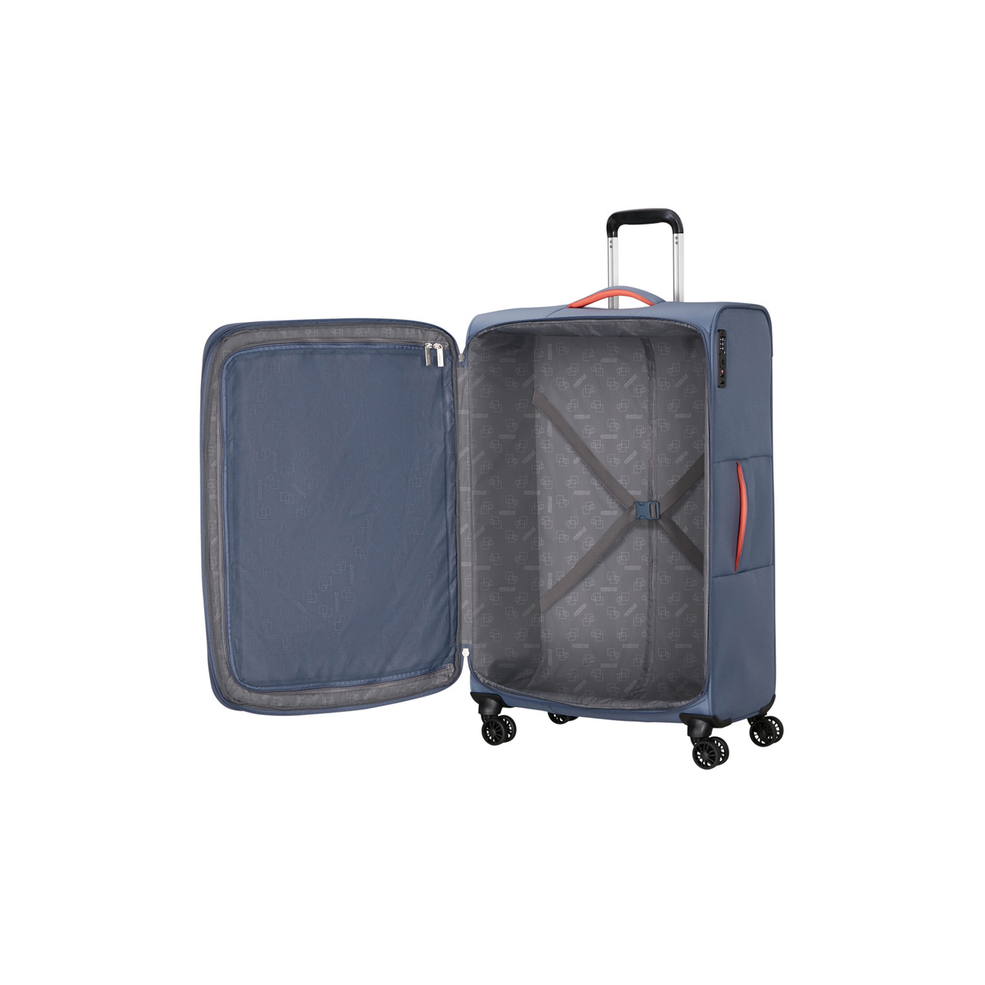 American Tourister Mavi Cloudrider 4 Tekerlekli Büyük Boy Valiz 78 cm