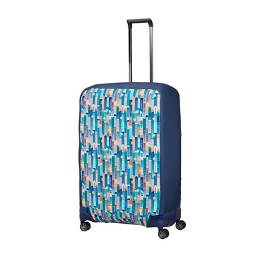  Samsonite Lacivert Desenli Ta Revolution Valiz Kılıfı (XL)