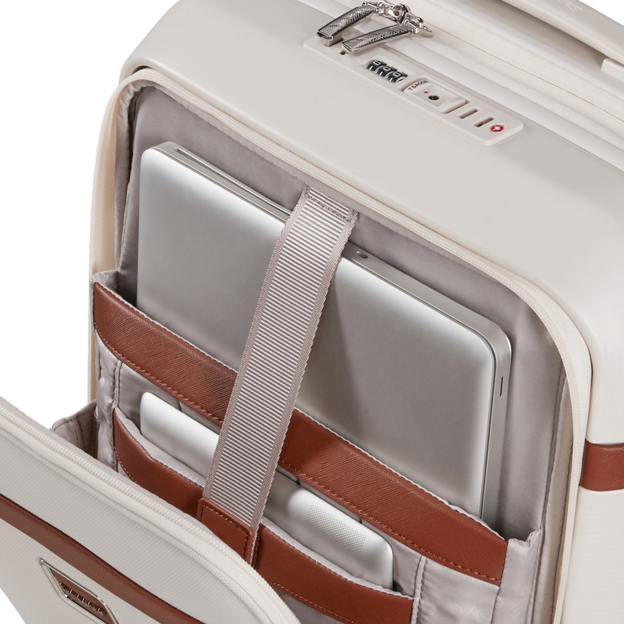 Samsonite Krem Image Spinner Körüklü - 55/20 Kabin Boy Valiz