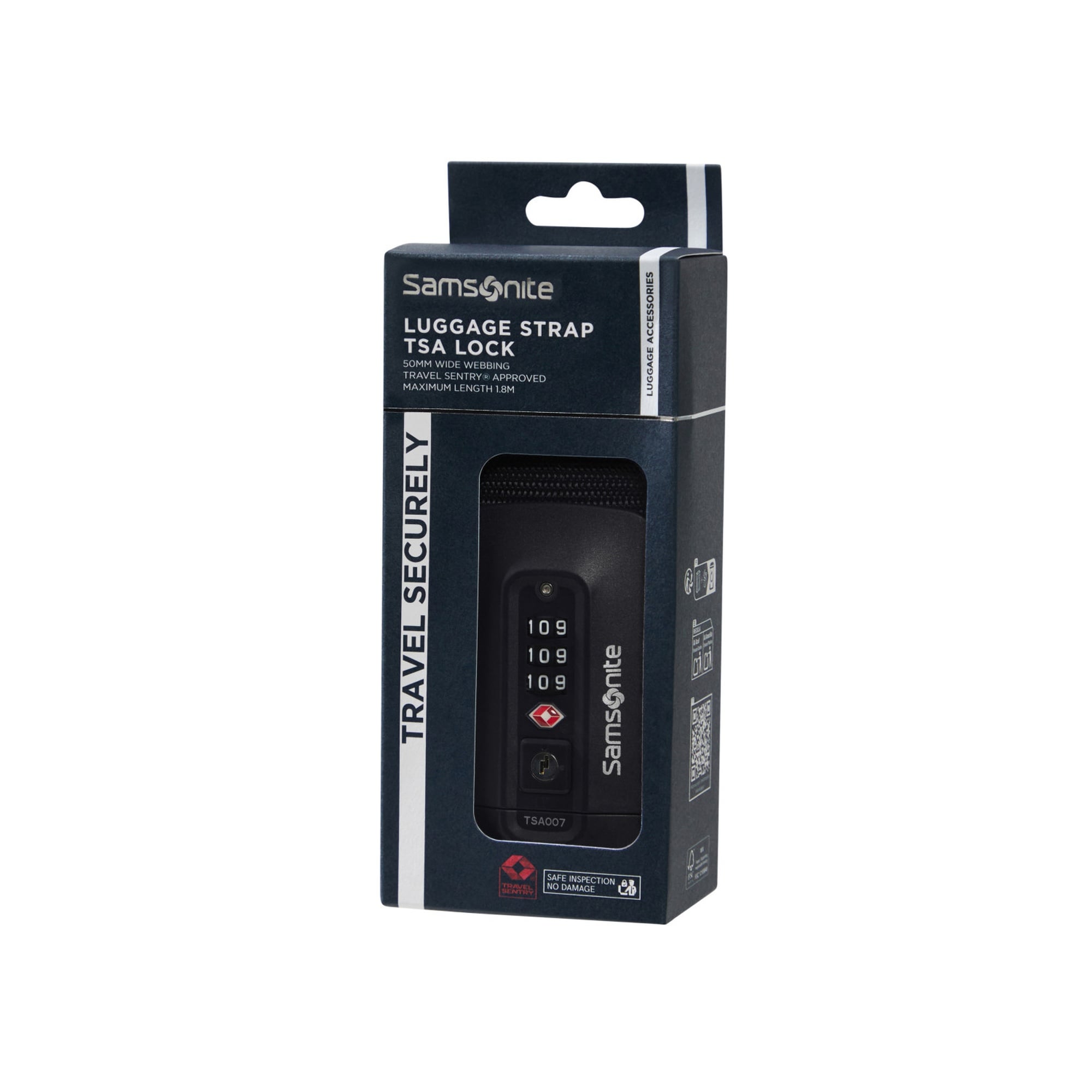 Samsonite Siyah Ta Revolution TSA Kilitli Valiz Kemeri