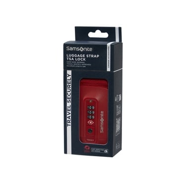  Samsonite Kırmızı Ta Revolution TSA Kilitli Valiz Kemeri