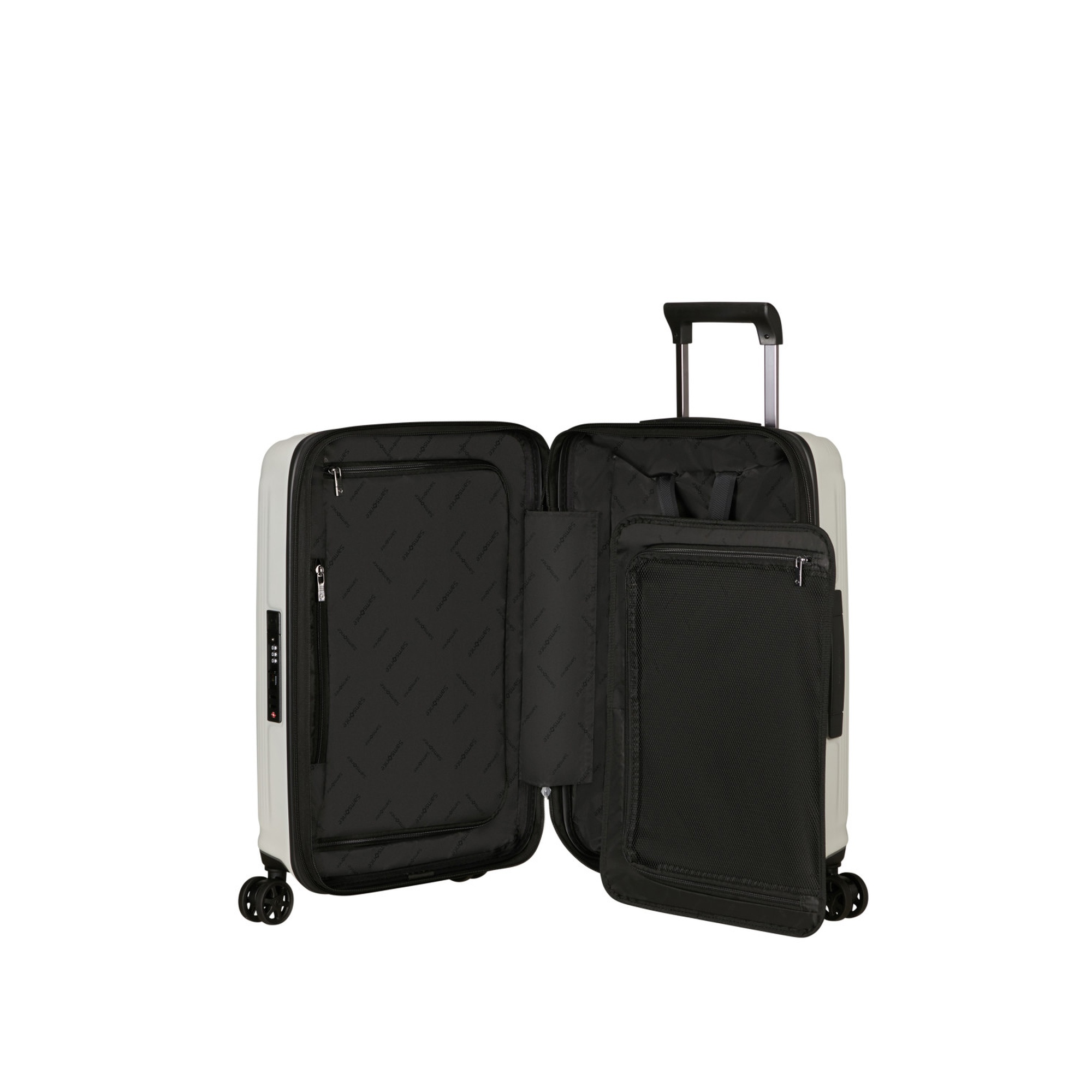 Samsonite Bej Spinner Nuon Körüklü 4 Tekerlekli 55 cm Kabin Boy Valiz