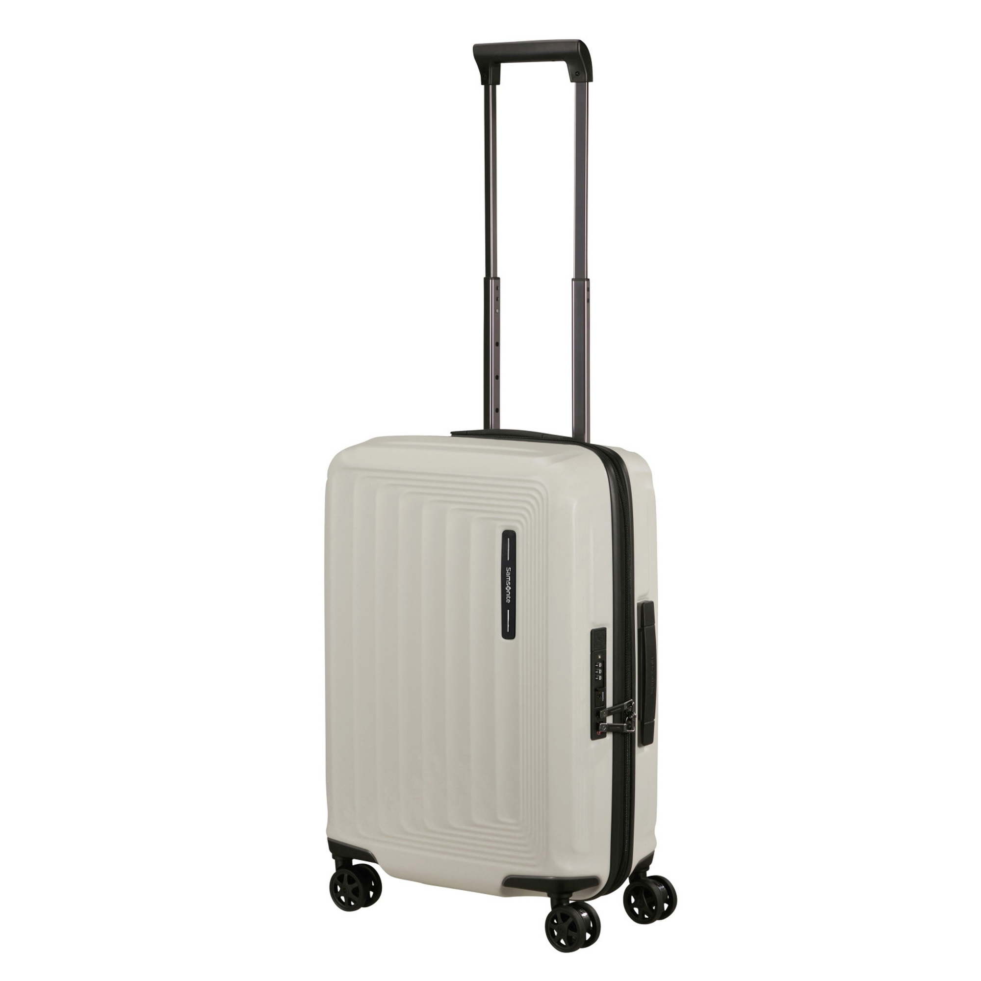 Samsonite Bej Spinner Nuon Körüklü 4 Tekerlekli 55 cm Kabin Boy Valiz