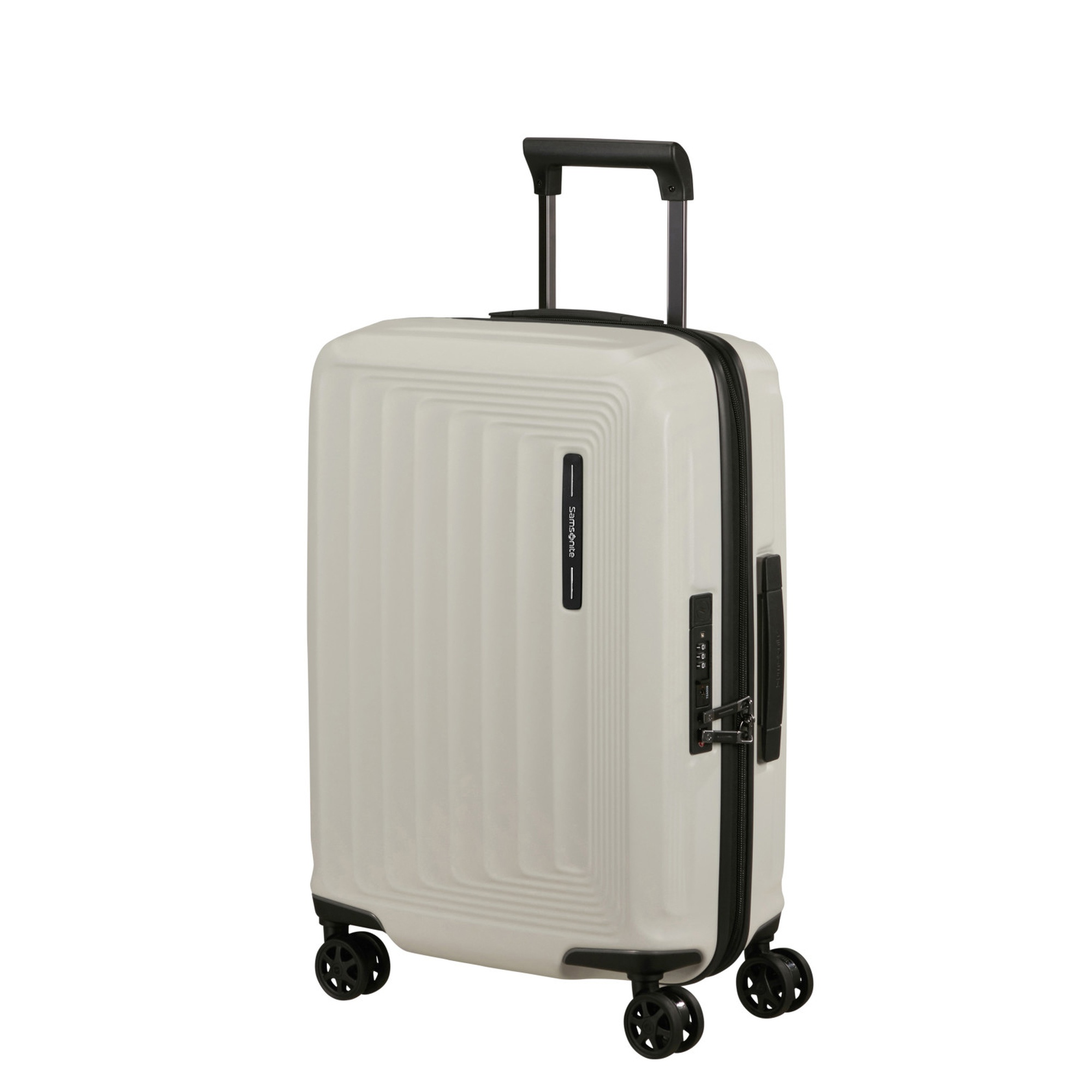 Samsonite Bej Spinner Nuon Körüklü 4 Tekerlekli 55 cm Kabin Boy Valiz
