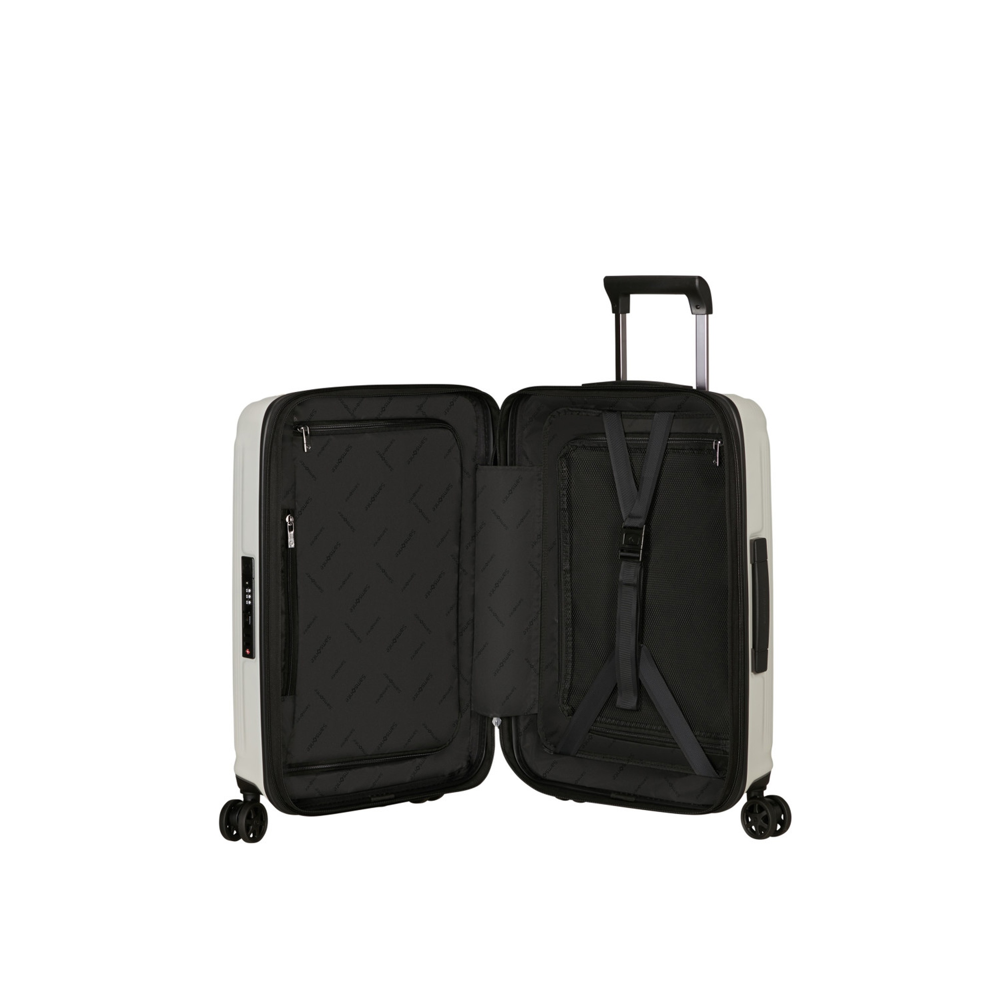 Samsonite Bej Spinner Nuon Körüklü 4 Tekerlekli 55 cm Kabin Boy Valiz