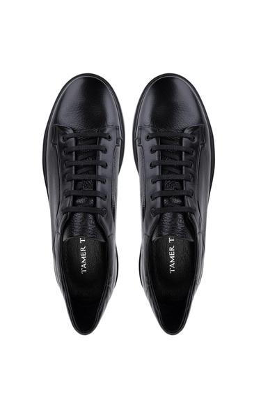 Tamer Tanca Erkek Hakiki Deri Siyah Sneakers & Spor Ayakkabı