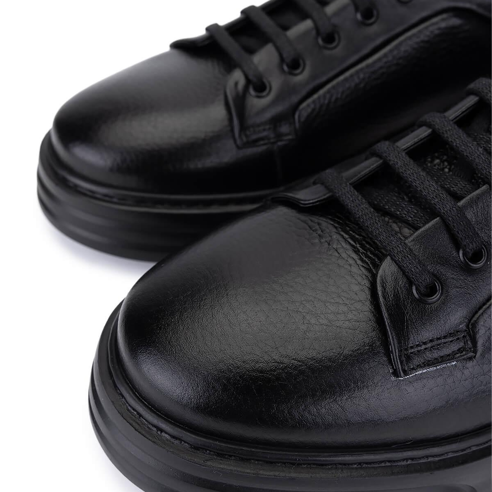 Tamer Tanca Erkek Hakiki Deri Siyah Sneakers & Spor Ayakkabı