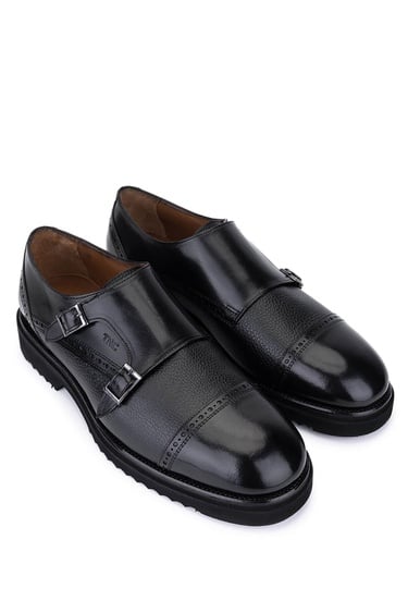  Tamer Tanca Erkek Hakiki Deri Siyah Klasik Ayakkabı