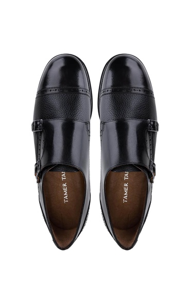  Tamer Tanca Erkek Hakiki Deri Siyah Klasik Ayakkabı