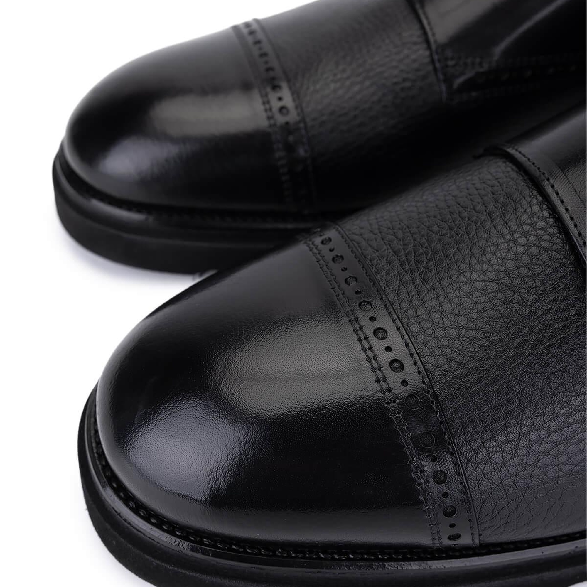 Tamer Tanca Erkek Hakiki Deri Siyah Klasik Ayakkabı