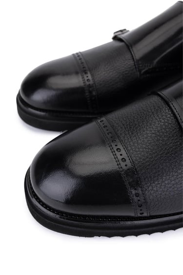  Tamer Tanca Erkek Hakiki Deri Siyah Klasik Ayakkabı