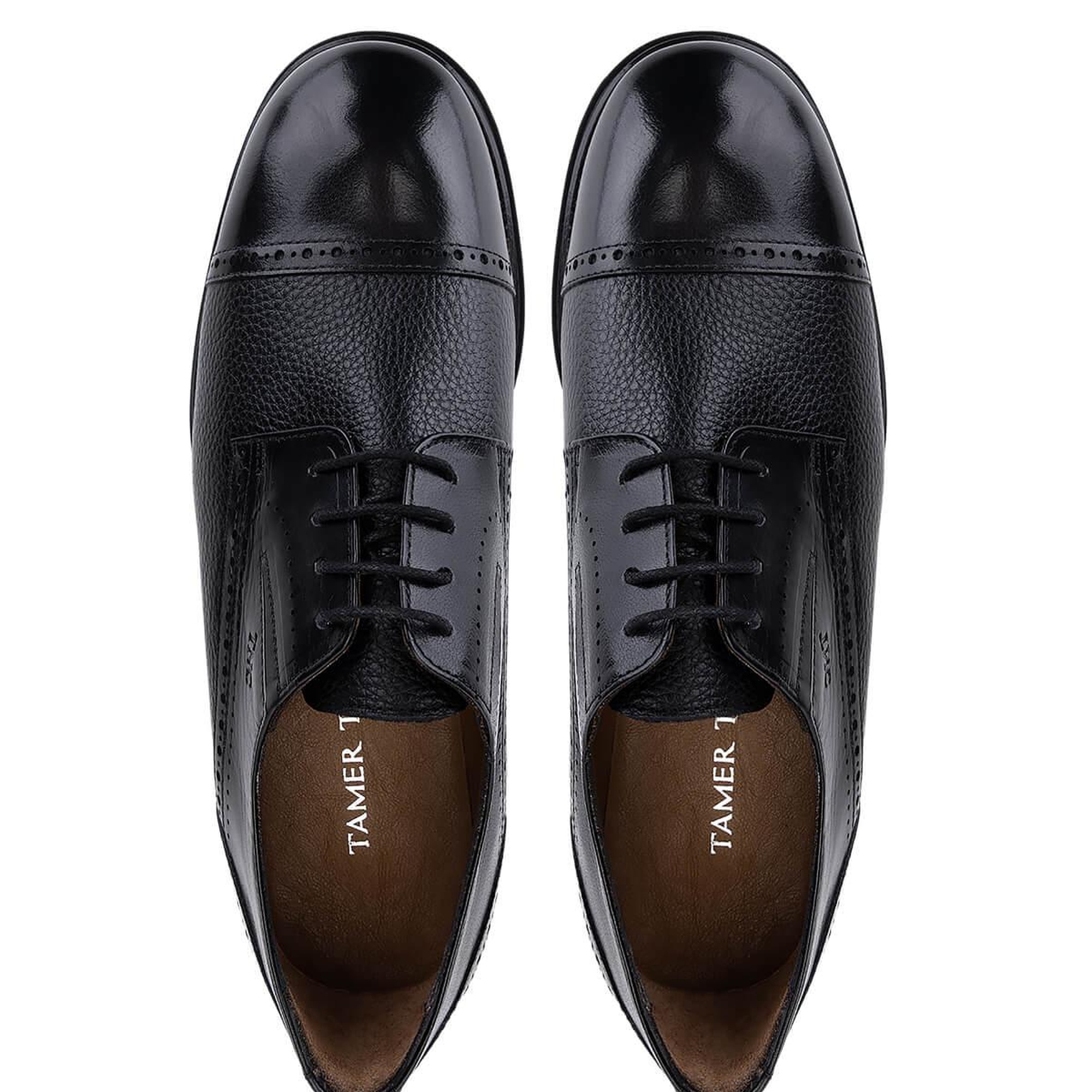 Tamer Tanca Erkek Hakiki Deri Siyah Klasik Ayakkabı