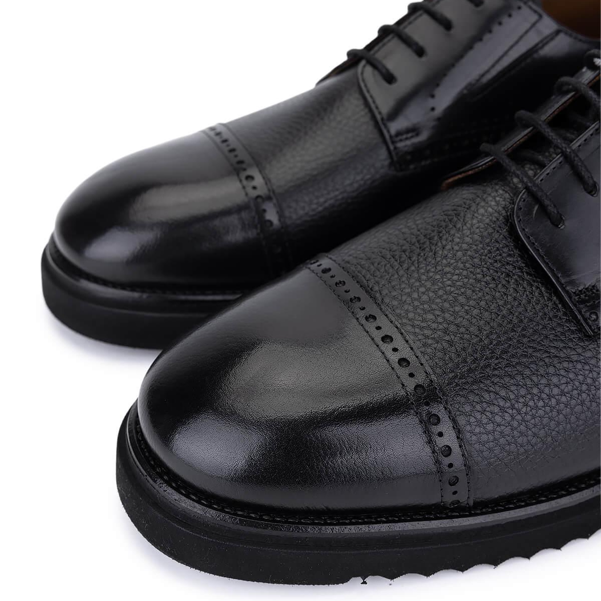 Tamer Tanca Erkek Hakiki Deri Siyah Klasik Ayakkabı