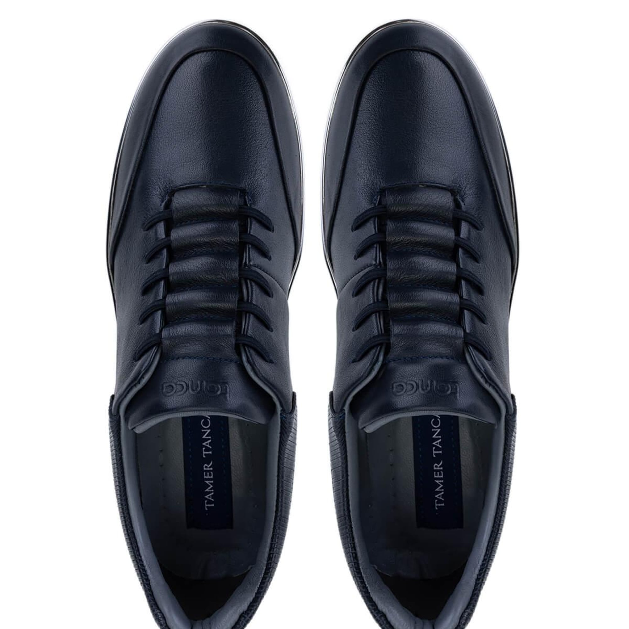 Tamer Tanca Erkek Hakiki Deri Lacivert Sneakers & Spor Ayakkabı