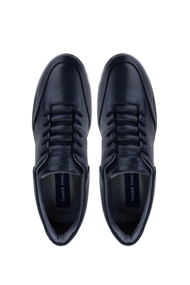 Tamer Tanca Erkek Hakiki Deri Lacivert Sneakers & Spor Ayakkabı