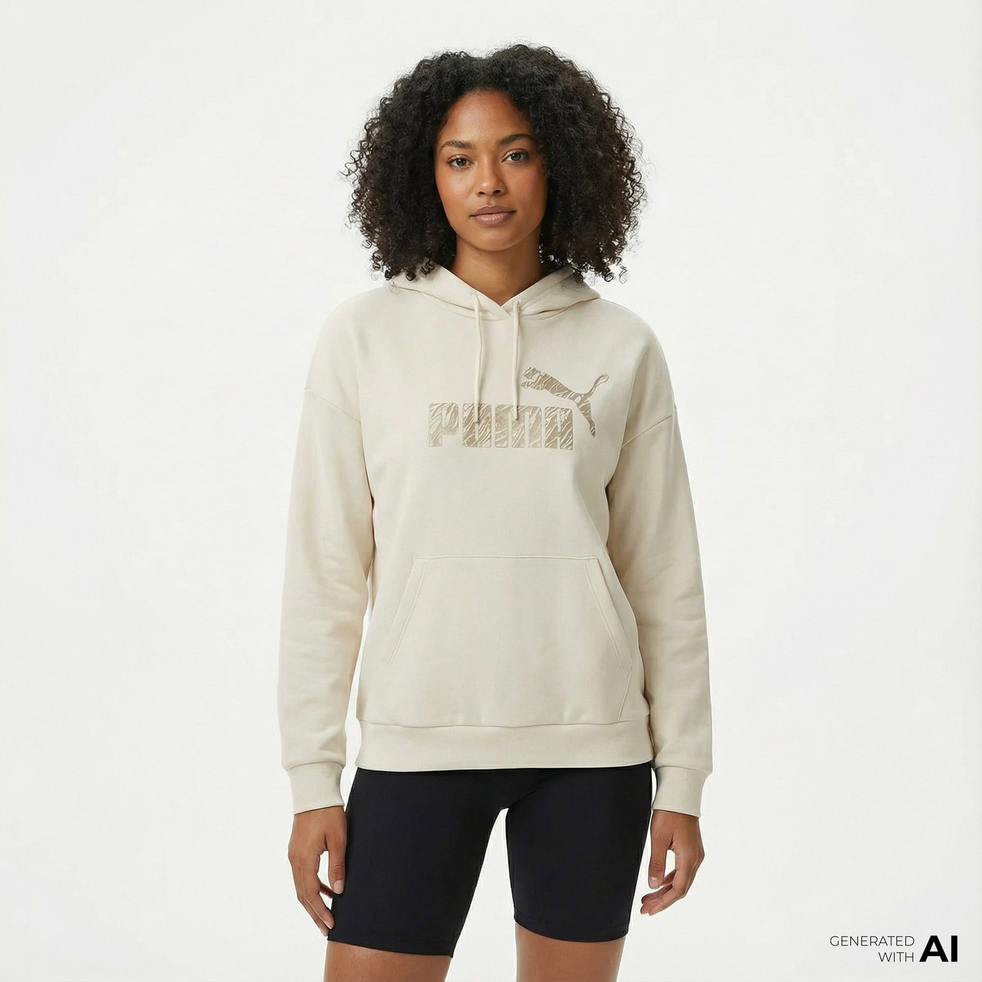 Puma Essential Animal Kadın Bej Günlük Sweatshirt