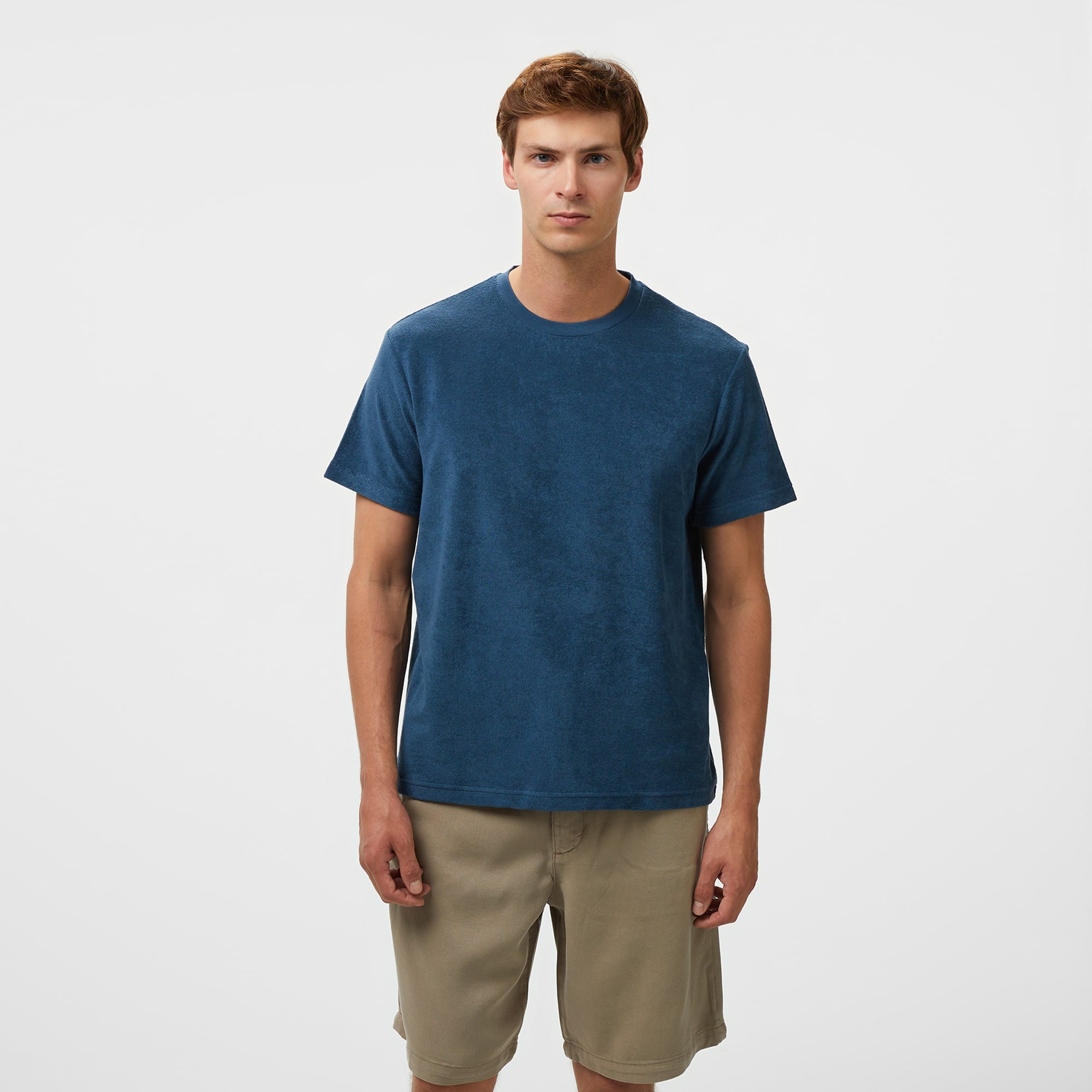  Calvin Klein Towelling Erkek Mavi T-Shirt