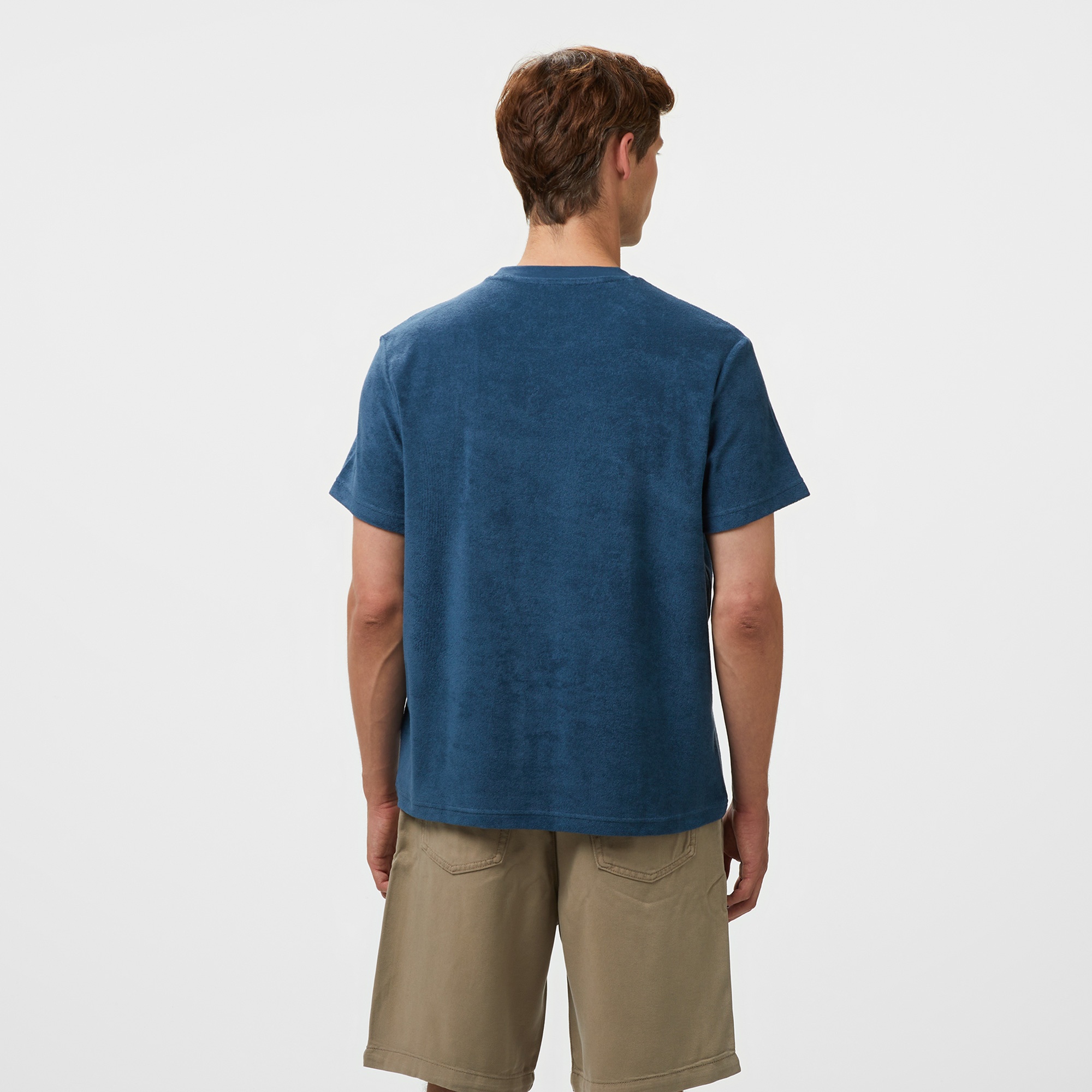 Calvin Klein Towelling Erkek Mavi T-Shirt