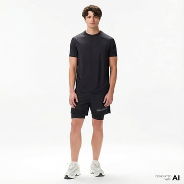  Salomon Bonatti Trail Cross 2in1 Erkek Siyah Koşu Şortu