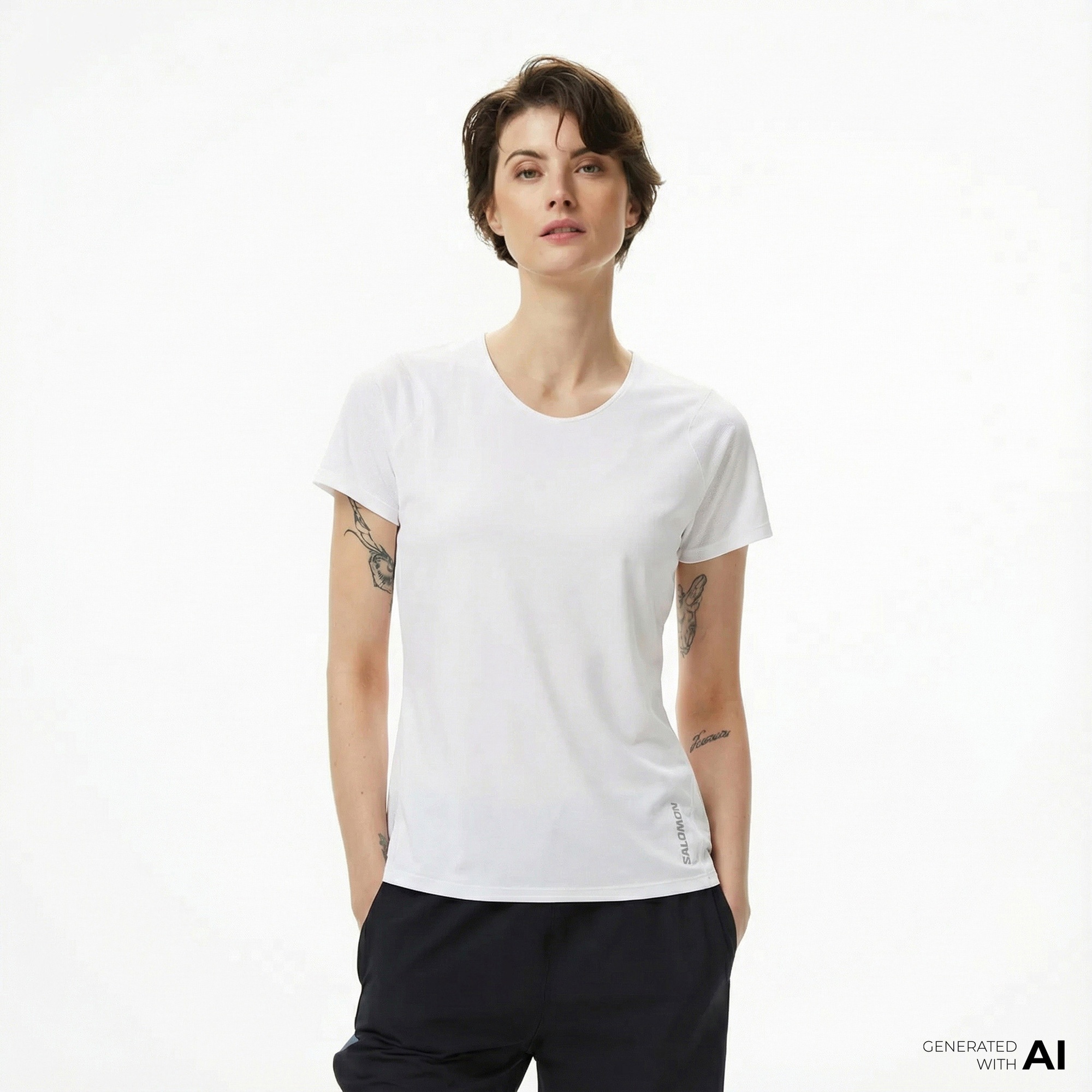 Salomon Sense Aero Kadın Beyaz Koşu T-Shirt