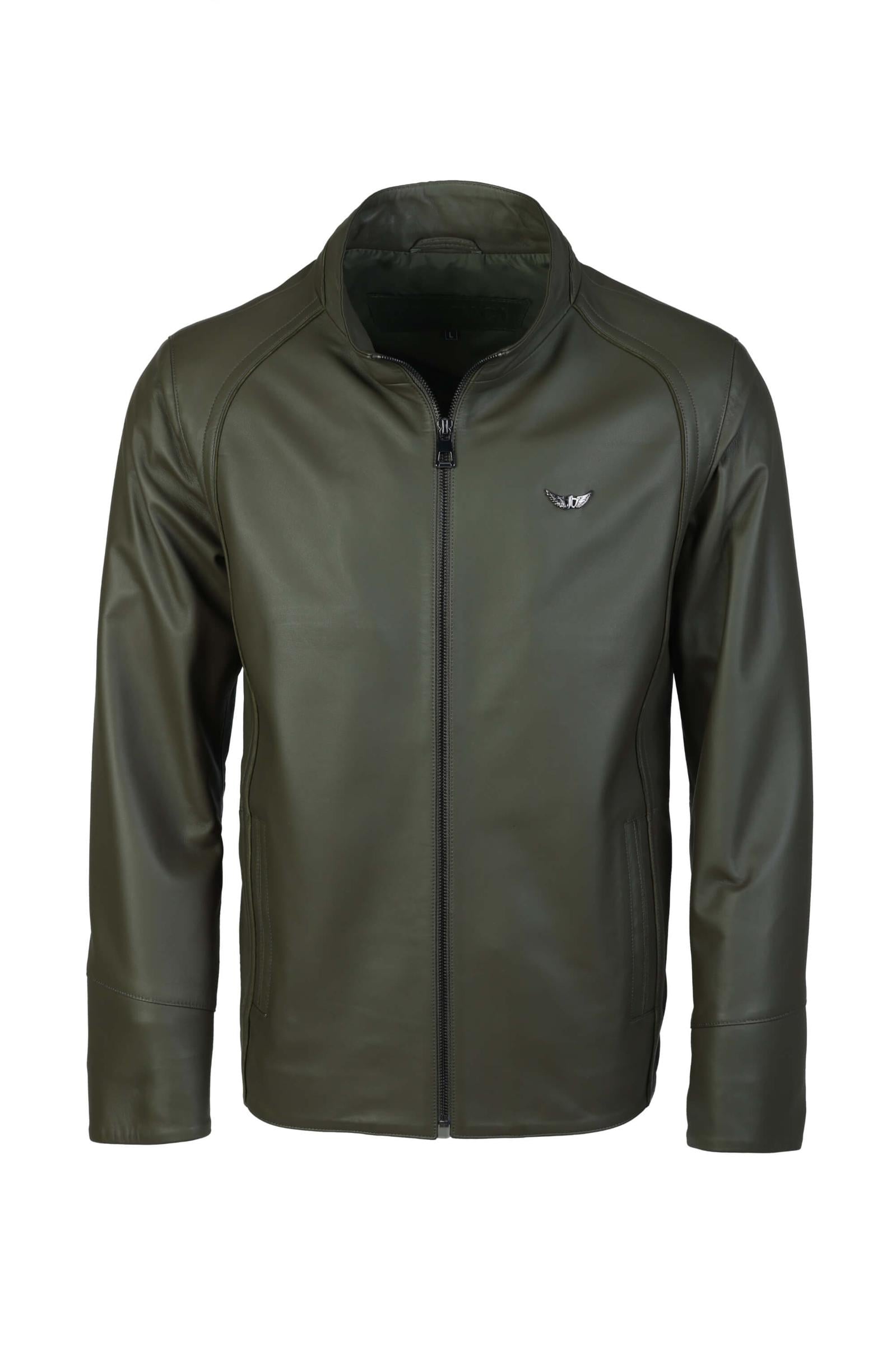  Tamer Tanca Erkek Hakiki Deri Yeşil Deri Mont